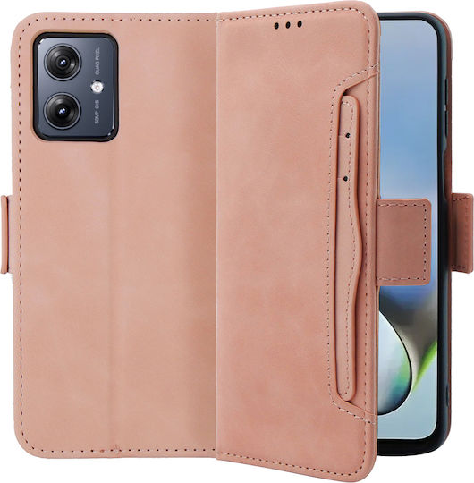 Motorola Book Δερματίνης / Πλαστικό / Σιλικόνης Ροζ (Motorola Moto G54 5G)