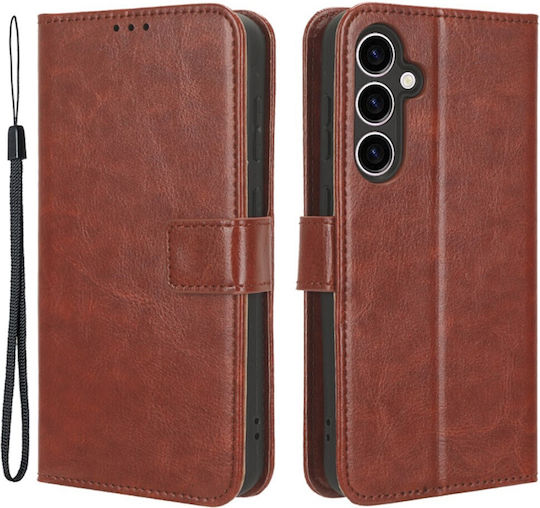 Crazy Horse Wallet Δερματίνης / Πλαστικό / Σιλικόνης Καφέ (Galaxy S23 FE)