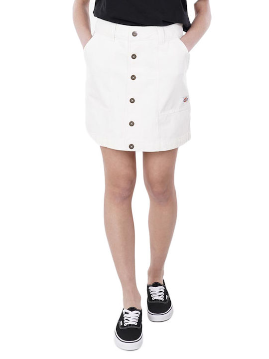 Dickies Denim High Waist Skirt in White color