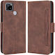 Book Δερματίνης / Πλαστικό / Σιλικόνης Καφέ (Oppo A15 / A15s)