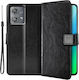 Crazy Horse Wallet Δερματίνης / Πλαστικό / Σιλικόνης Μαύρο (Motorola Edge 40)