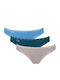 24/7 Weekend H Βαμβακερά Women's Slip 3Pack Blue Combination