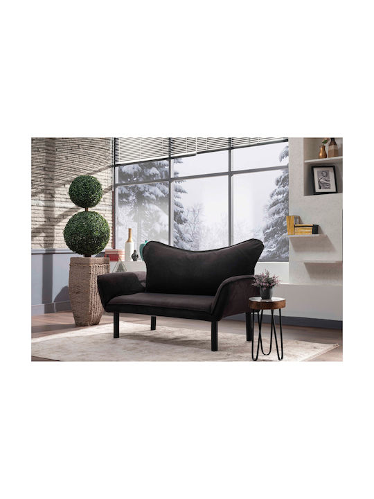 Chatto Двуместен Диван Спалня Черен 140x65x70см