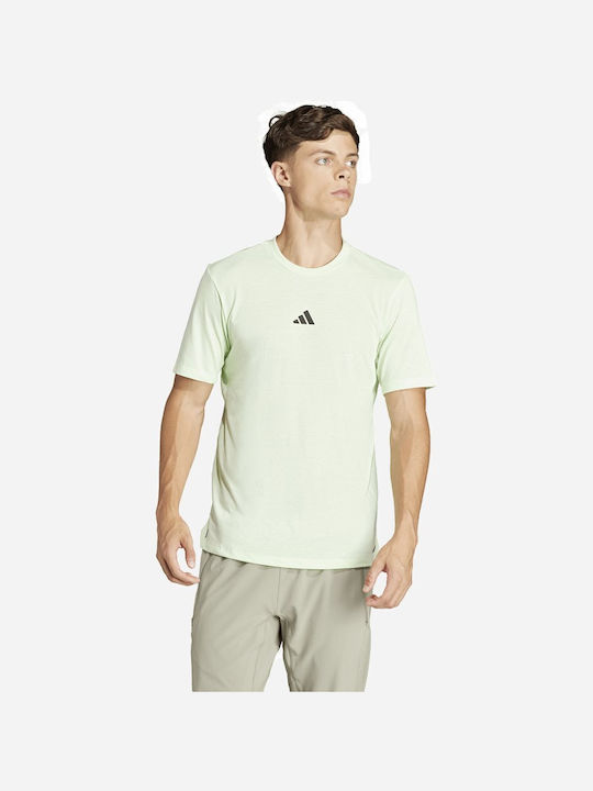 Adidas Bărbați T-shirt Sportiv cu Mânecă Scurtă Verde