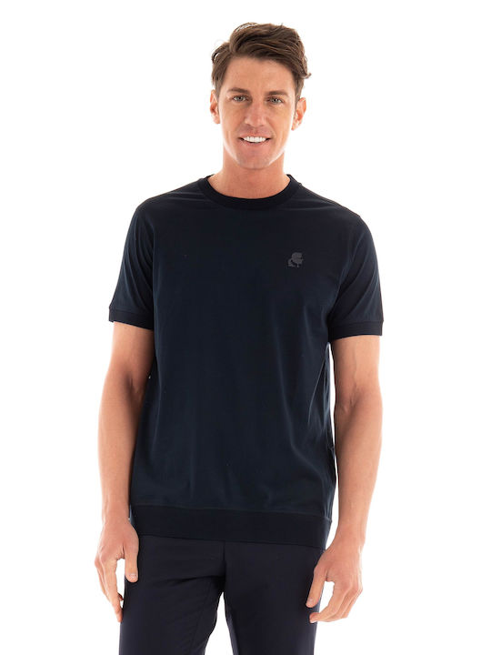 Karl Lagerfeld Crewneck Men's Short Sleeve T-shirt Navy