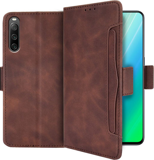 Book Piele artificială / Plastic / Silicon Maro (Xperia 10 IV)