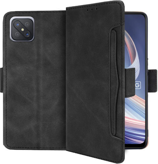 Oppo Book Piele artificială / Plastic / Silicon Negru (Oppo Reno 4 Z 5G)