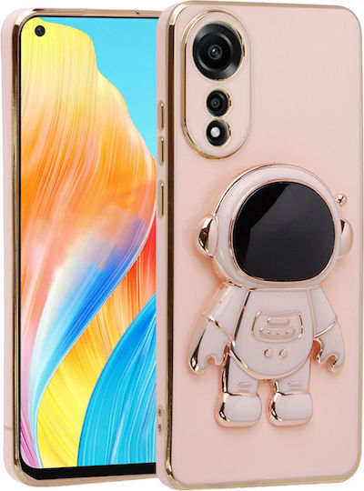 Oppo Astronaut Back Cover Σιλικόνης Ροζ (Oppo A78 4G)
