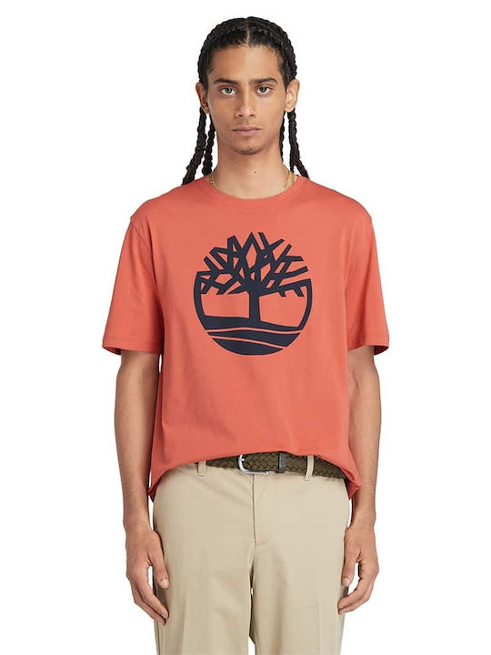 Timberland Tree Bluza Bărbătească cu Mânecă Scurtă Coral