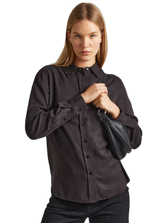 Pepe Jeans Women's Long Sleeve Shirt Black