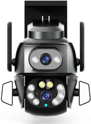 Andowl CCTV Surveillance Camera Wi-Fi 4K Waterproof with Two-Way Communication in Black Color