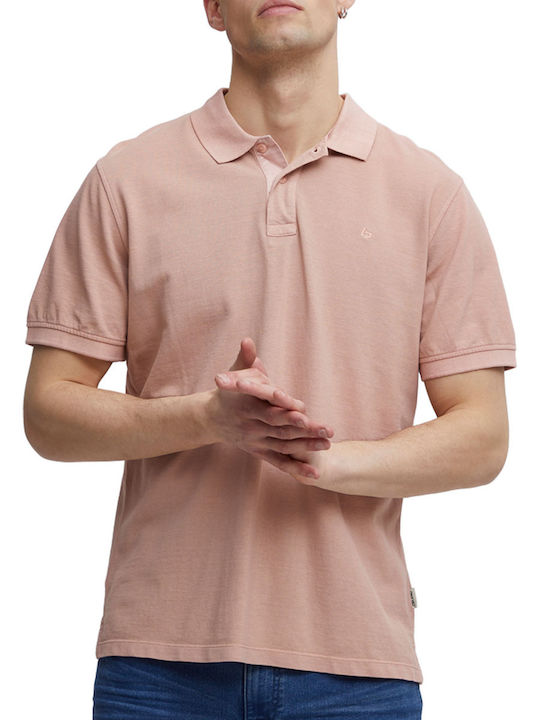 Blend Ανδρικό T-shirt Κοντομάνικο Polo Ροζ