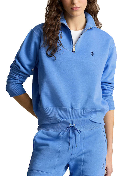 Ralph Lauren Women's Athletic Cotton Blouse Long Sleeve Blue