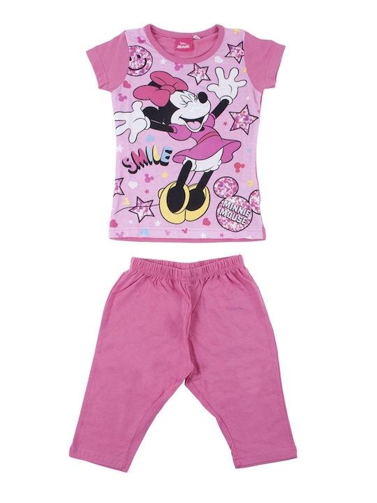 Minnie Mouse Pijama pentru copii De vară De bumbac Fuchsia