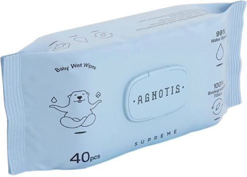 Agnotis Supreme Baby Wipes with 99% Water, without Alcohol & Parabens 40pcs