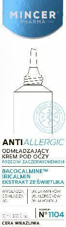 Mincer Pharma Anti Allergic Eye Rejuvenating Κρέμα Ματιών για Ενυδάτωση 15ml