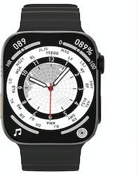 Microwear W800 Ultra 49mm Smartwatch με Παλμογράφο (Μαύρο)