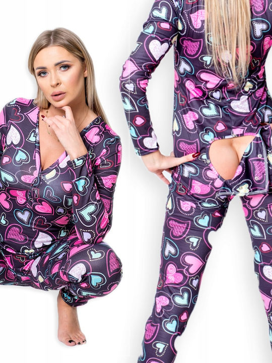 De iarnă Pentru Femei De bumbac Pijamale întregi Women's Pajamas Różowy