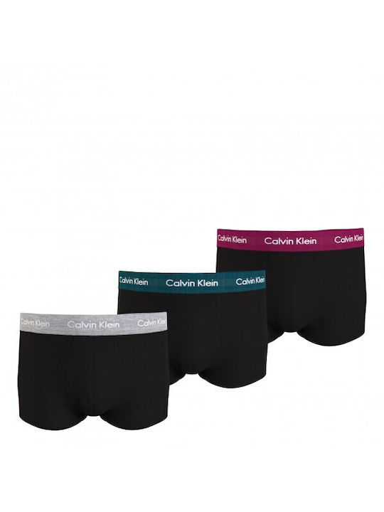 Calvin Klein Low Rise Trunk Ανδρικά Μποξεράκια Μαύρα με Σχέδια 3Pack