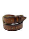 Men's Belt Leather Tabac Brown