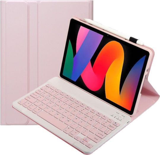 Флип капак с Клавиатура в Английски език САЩ Розов (Xiaomi Redmi Pad SE)