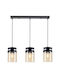 Viokef Pendant Light Black Rail with Socket E27 60.5x21cm