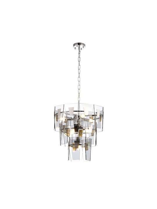 Viokef Adjustable Pendant Light Gray 105x480cm