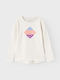 Kids' Shirt Long Sleeve Ecru Good Vibes Only