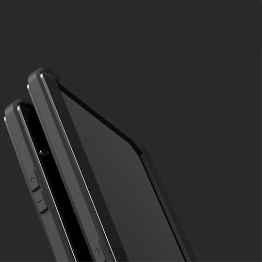 Love Mei Umschlag Rückseite Metallisch Schwarz (iPhone 13 Pro)