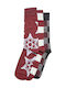 Urban Classics Women's Christmas Socks Burgundy 3Pack