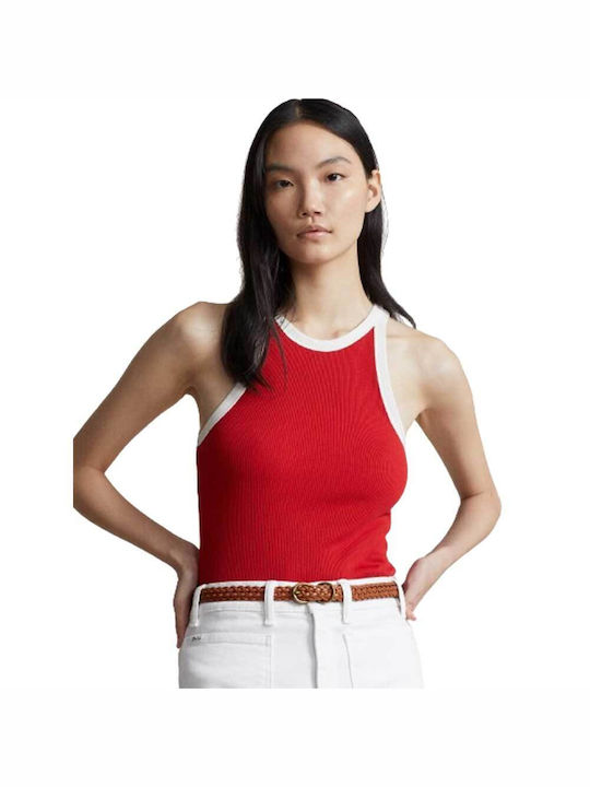 Ralph Lauren Women's Summer Blouse Sleeveless Red