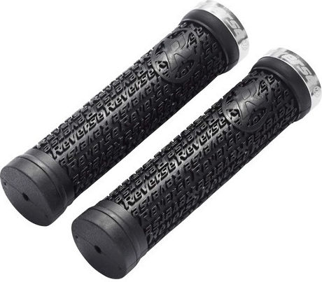 Reverse Components Stamp Single Ø30mm Bicycle Handlebar Grips in Black Color