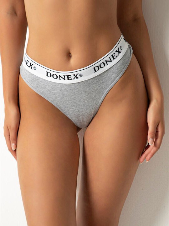 Donex Brasil 2er Pack Damen-Slips Grau