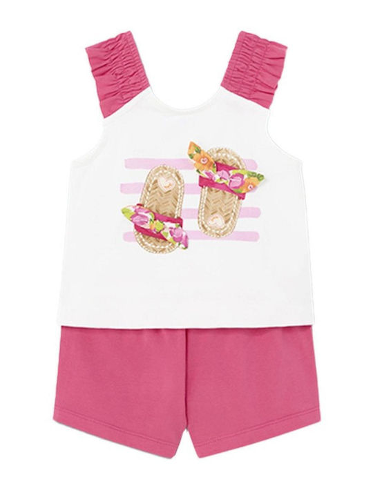 Mayoral Kids' Set with Shorts Summer 2pcs White