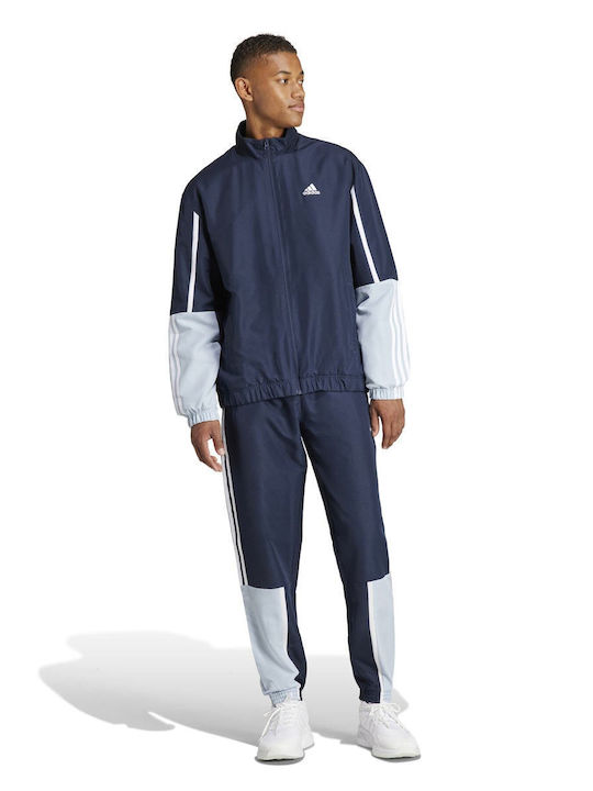 adidas Colorblock 3-Stripes Tracksuit Glossy with Elastic Blue