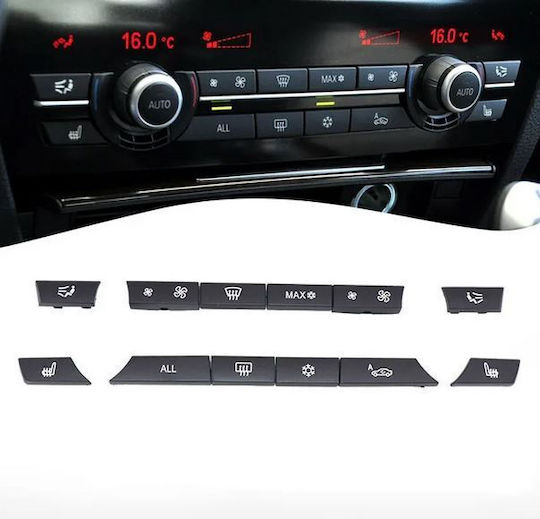 Carner Car Air Conditioning Switch for BMW Series 5 / F10 / Series 7 / F01 / Series 6 Black