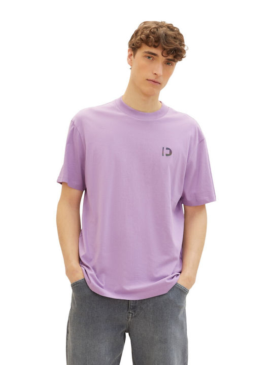 Tom Tailor Men's Athletic T-shirt Short Sleeve Purple