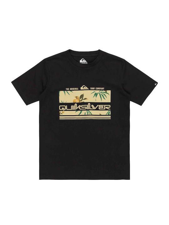 Quiksilver Kids' T-shirt Black Tropical Rainbow
