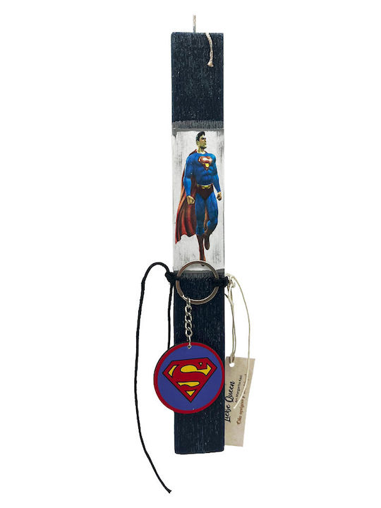 Lumanare De Paste Superman Rotundă Parfumată Albastră