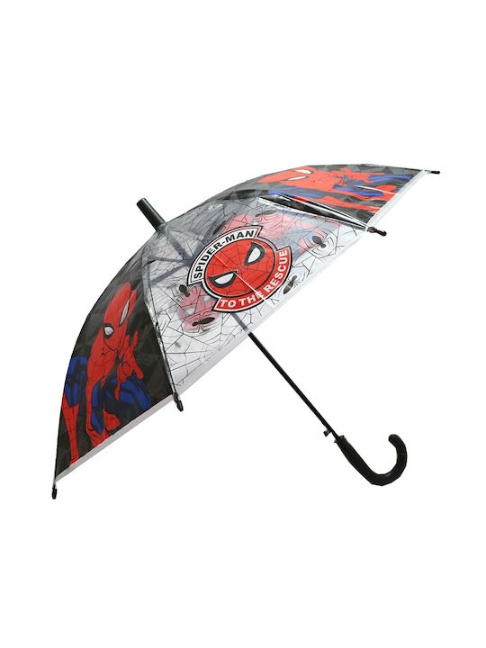 Marvel Kids Curved Handle Umbrella Transparent