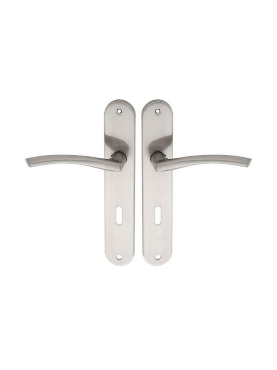 Import Hellas Plate Middle Door with Plate Pair Nickel