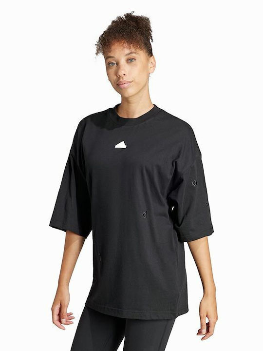 Adidas Γυναικείο Αθλητικό T-shirt Μαύρο