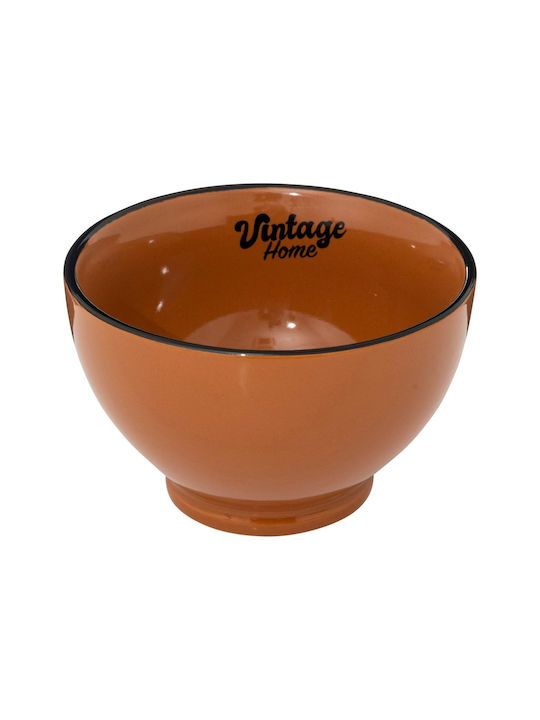 Atmosphera Serving Bowl Round Ceramic Brown with Diameter 13.3cm