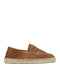Hamptons Wildleder Damen Espadrilles in Tabac Braun Farbe