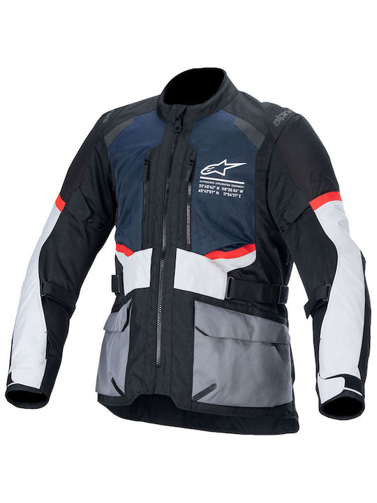 Alpinestars Andes Air Winter Herren Motorradjacke Wasserdicht Blau