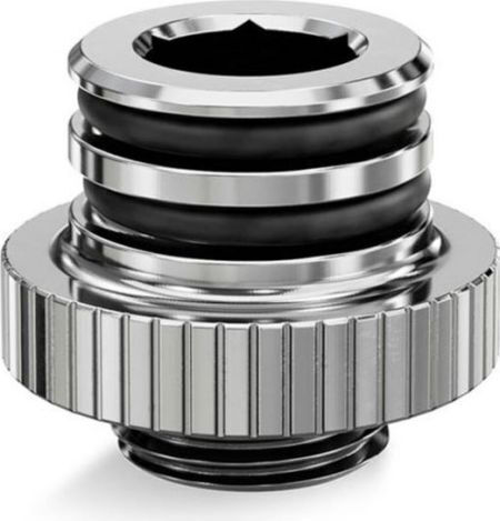 Ekwb Ek-quantum Torque Push-in Adapter M 7 - Nickel Armaturen Silber