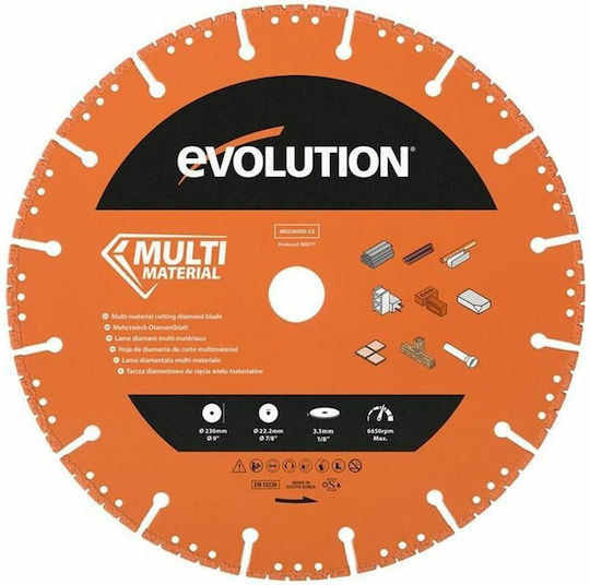 Evolution Δίσκος Κοπής Δομικών Υλικών 230mm