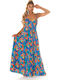 Sommer Maxi Damenkleid Hellblau