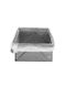 Metaltex Кутия Обща Употреба с Капак Стъклена Сива 12x12x12см