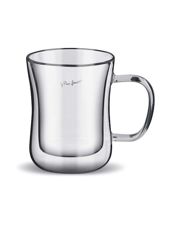 Lamart Set Tassen Kaffee Glas Transparent 400ml 2Stück